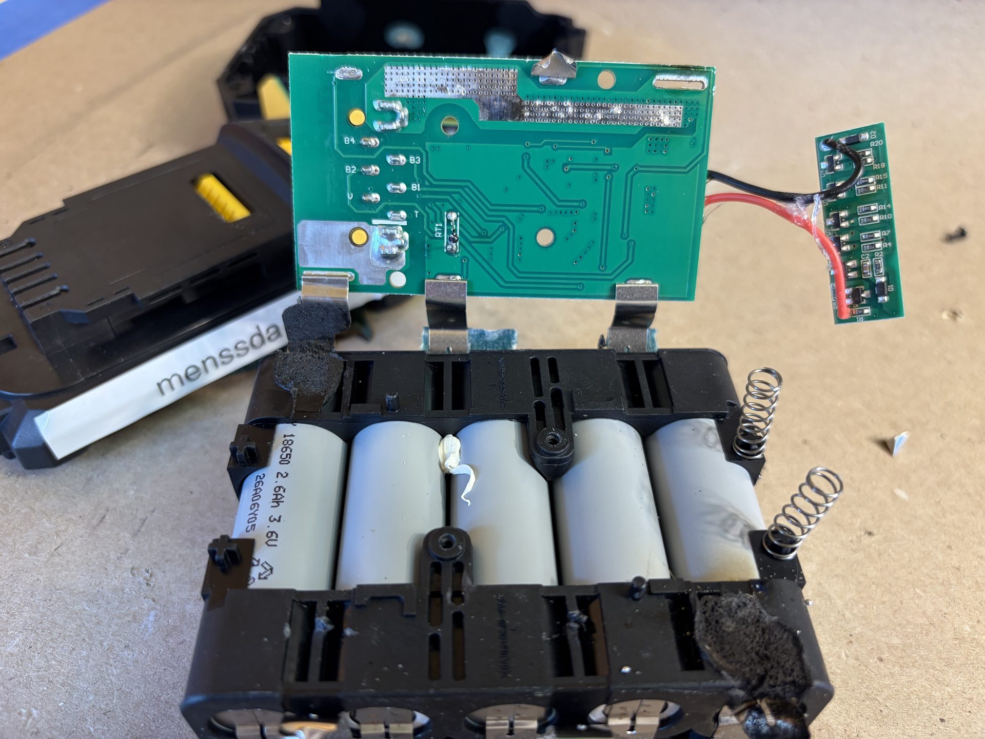 Intact PCB, with thermistor underneath