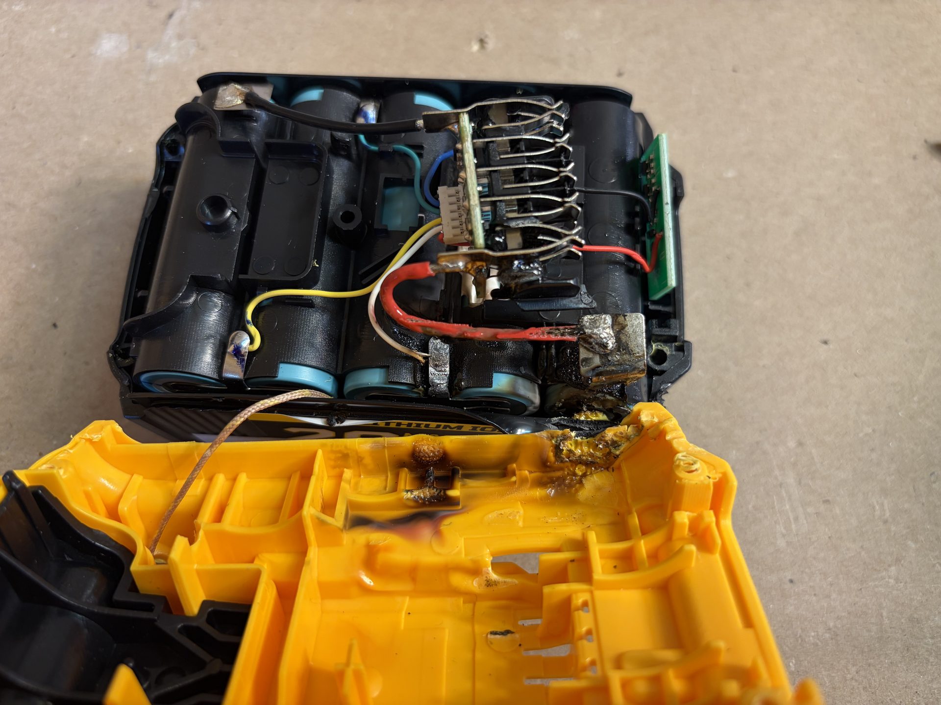 Case plastic melts easily