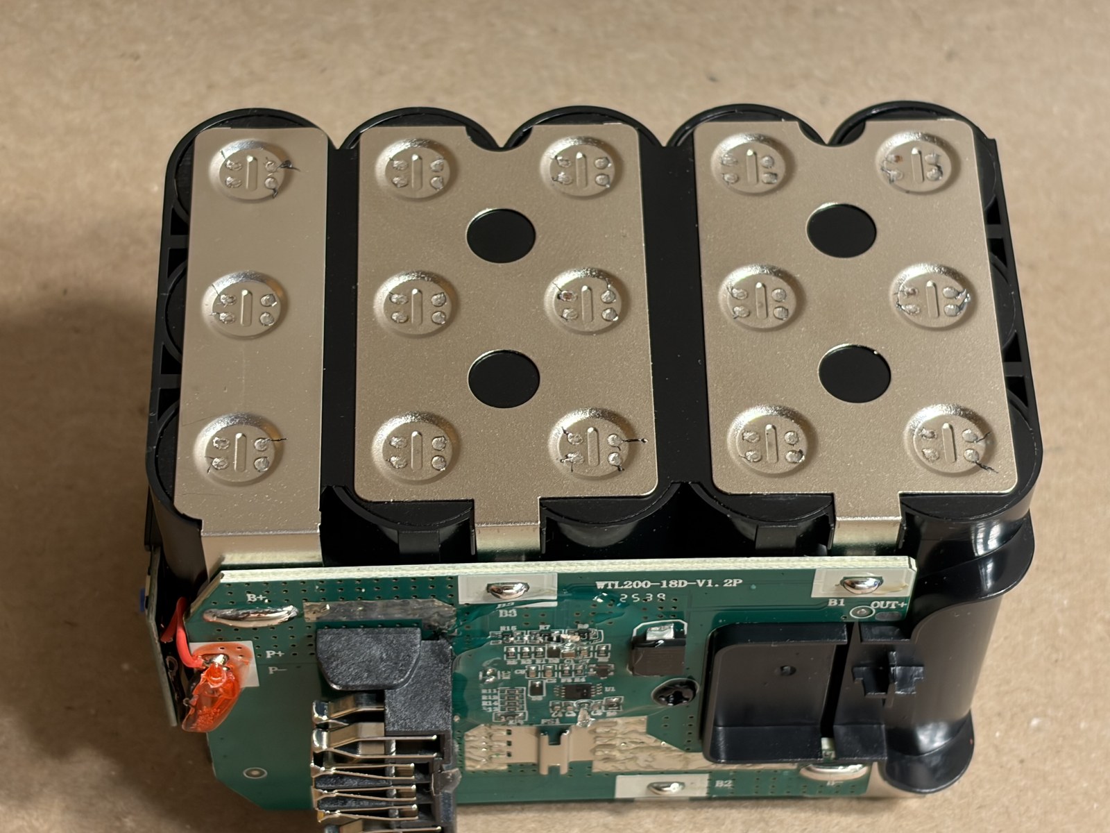 5S3P pack design increases capacity and max-current/power delivery